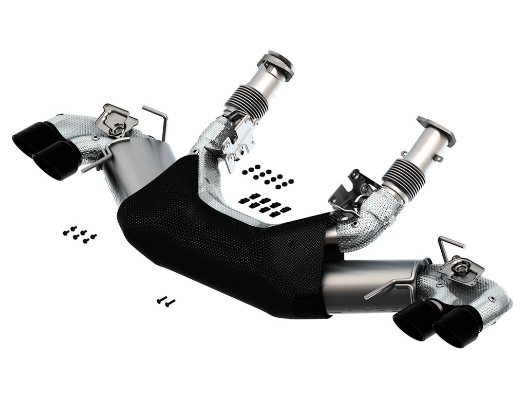 2020-2024 C8 Corvette Borla Cat Back Exhaust System S-Type Black Chrome Tips